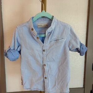 Zara Kids Light Blue Button-Down Shirt